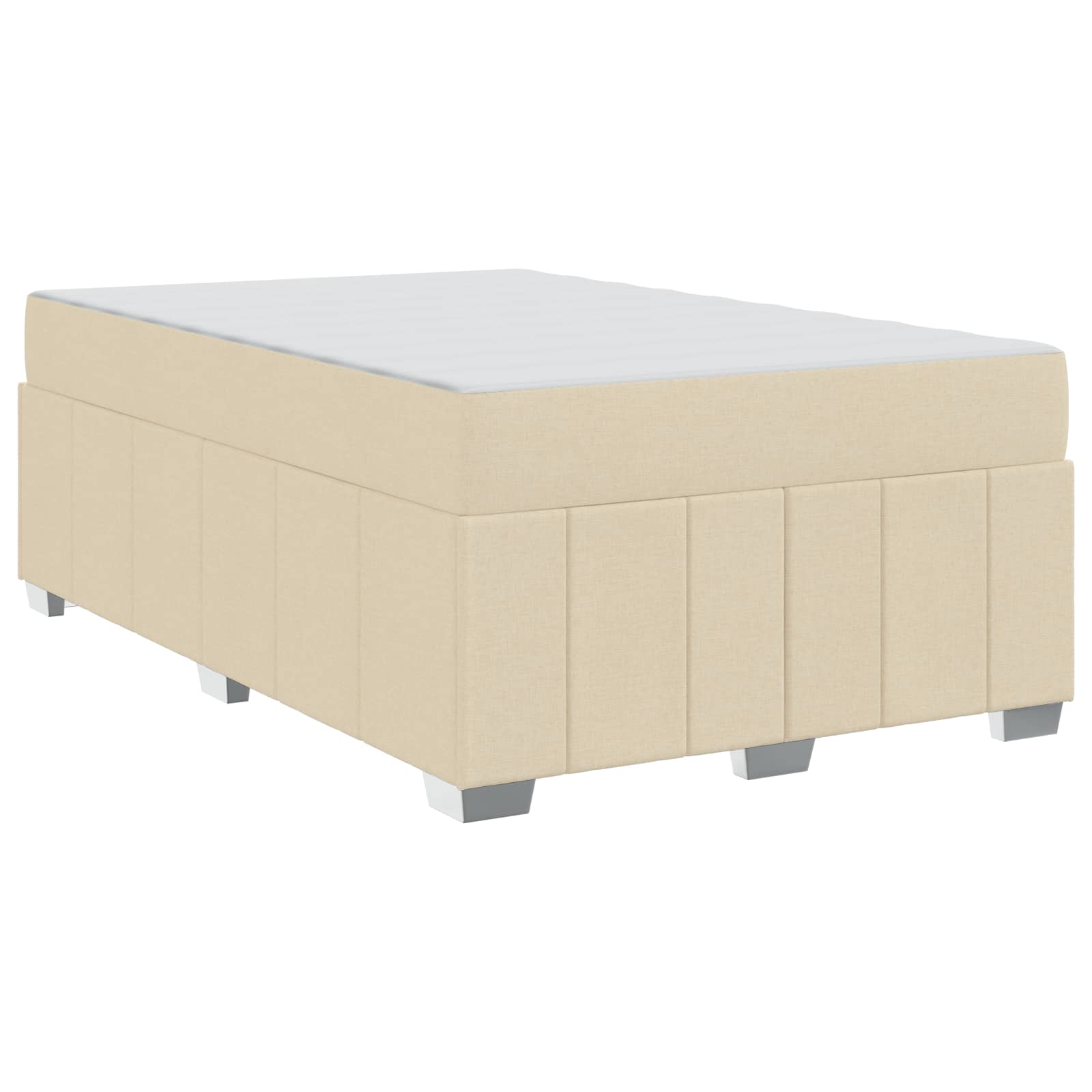 Bedframe met matras Crème 120 x 200 cm Stof is nu te koop bij PeponiXL, paradijselijk wonen!