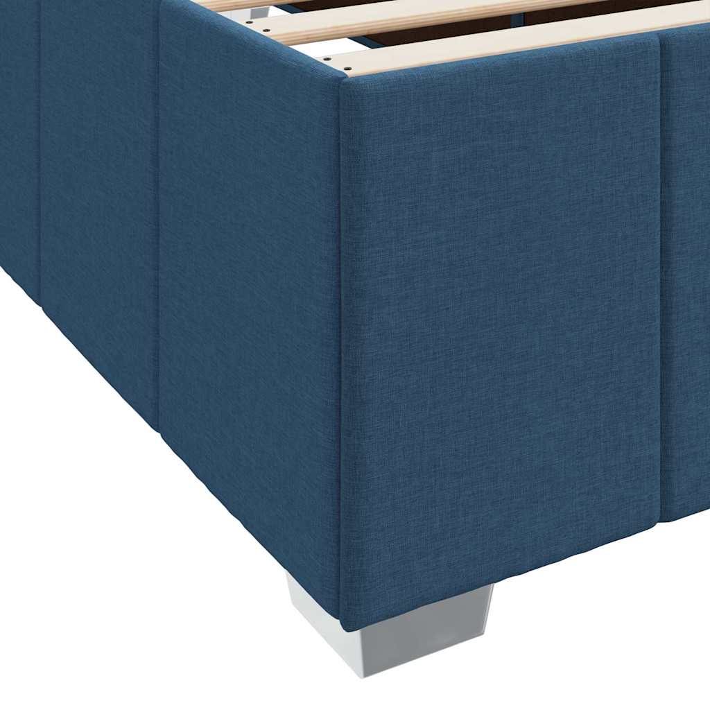 Bedframe met matras Blauw 120 x 200 cm Stof is nu te koop bij PeponiXL, paradijselijk wonen!