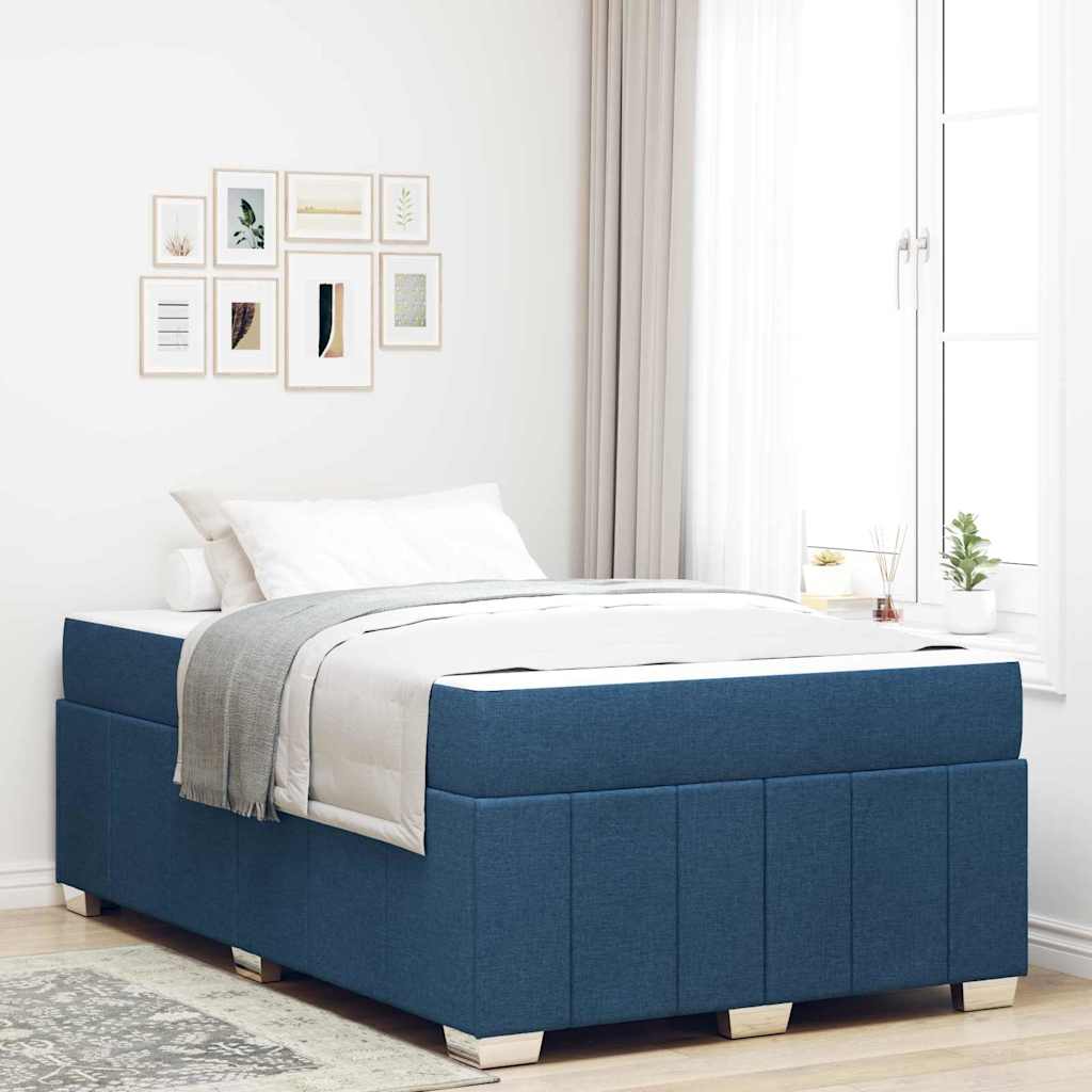Bedframe met matras Blauw 120 x 200 cm Stof is nu te koop bij PeponiXL, paradijselijk wonen!