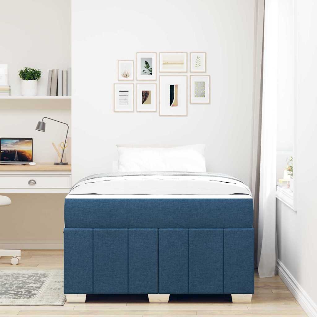 Bedframe met matras Blauw 120 x 200 cm Stof is nu te koop bij PeponiXL, paradijselijk wonen!