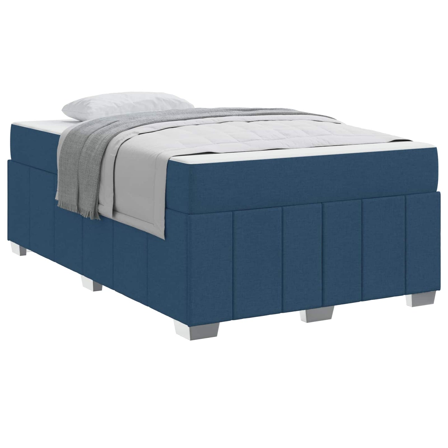 Bedframe met matras Blauw 120 x 200 cm Stof is nu te koop bij PeponiXL, paradijselijk wonen!
