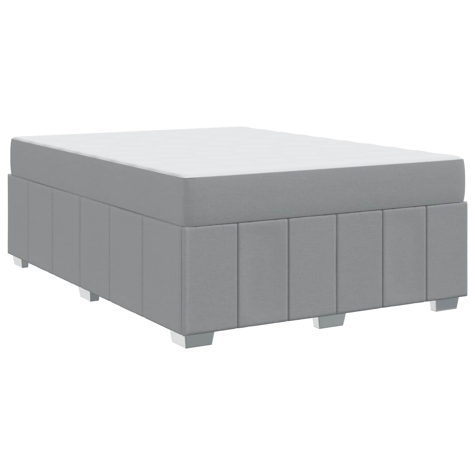 Bedframe met matras Lichtgrijs 140 x 200 cm Stof is nu te koop bij PeponiXL, paradijselijk wonen!