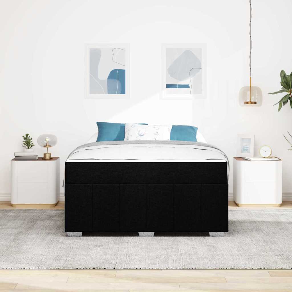 Bedframe met matras Zwart 140 x 200 cm Stof is nu te koop bij PeponiXL, paradijselijk wonen!
