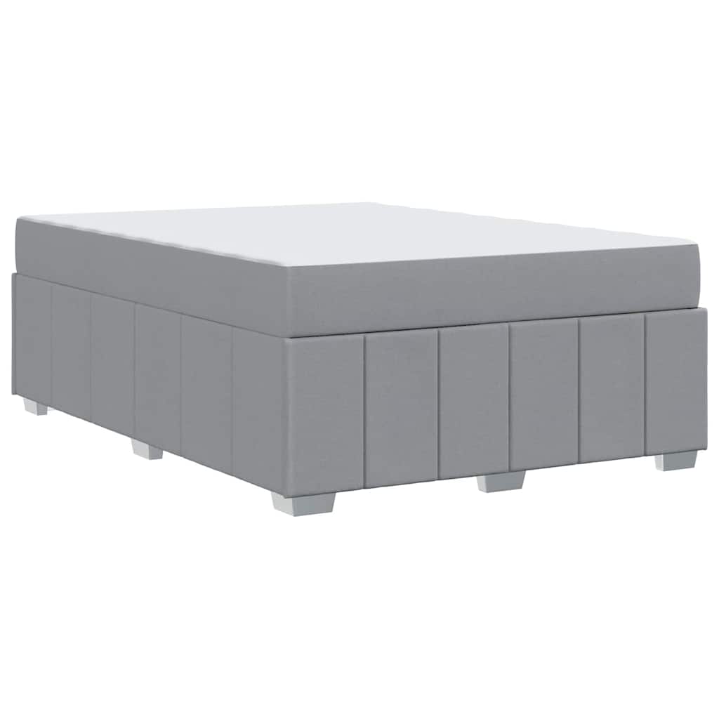 Bedframe met matras Lichtgrijs 160 x 200 cm Stof is nu te koop bij PeponiXL, paradijselijk wonen!