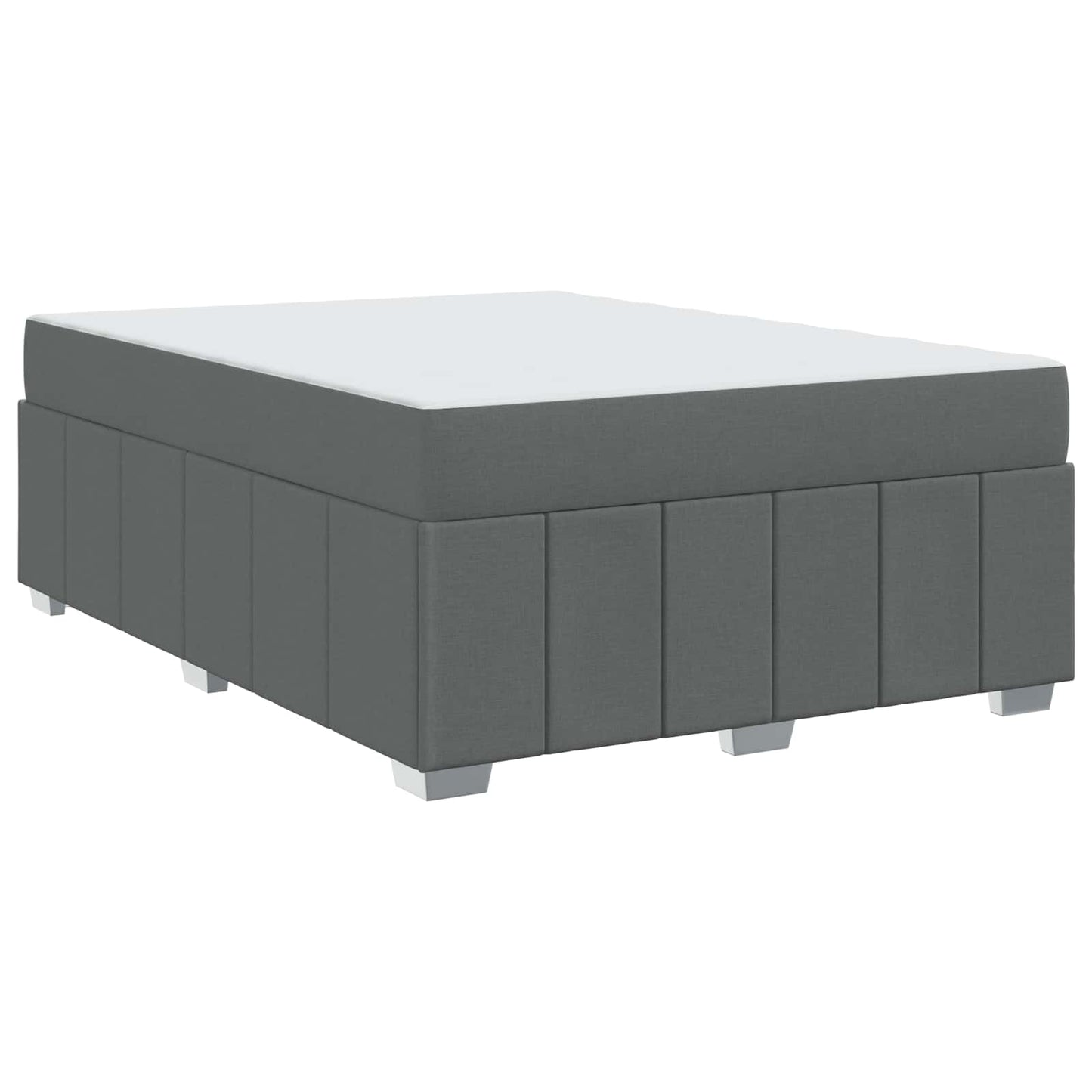 Bedframe met matras Donkergrijs 160 x 200 cm Stof is nu te koop bij PeponiXL, paradijselijk wonen!