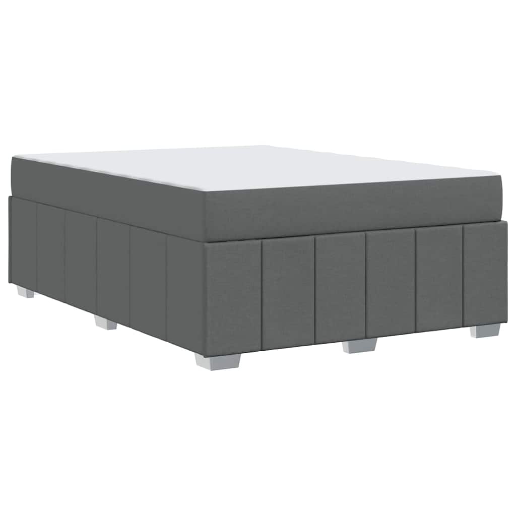 Bedframe met matras Donkergrijs 160 x 200 cm Stof is nu te koop bij PeponiXL, paradijselijk wonen!