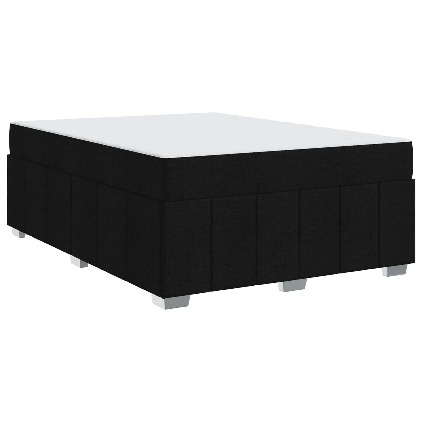 Bedframe met matras Zwart 160 x 200 cm Stof is nu te koop bij PeponiXL, paradijselijk wonen!