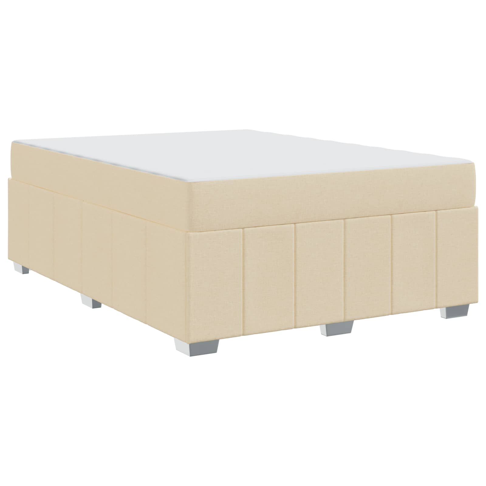 Bedframe met matras Crème 160 x 200 cm Stof is nu te koop bij PeponiXL, paradijselijk wonen!