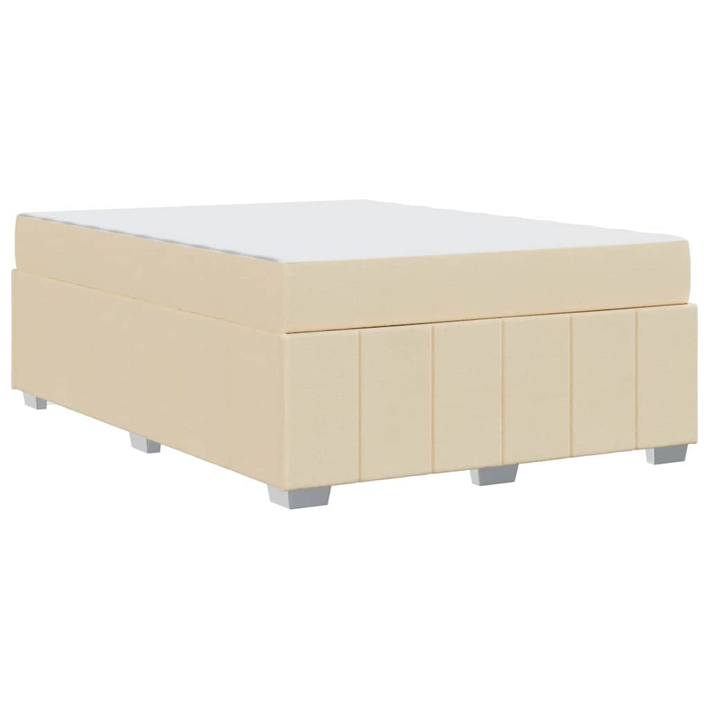 Bedframe met matras Crème 160 x 200 cm Stof is nu te koop bij PeponiXL, paradijselijk wonen!