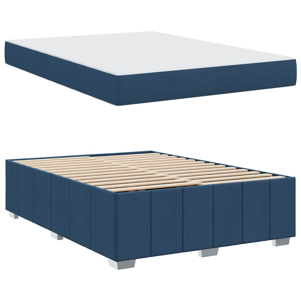 Bedframe met matras Blauw 160 x 200 cm Stof is nu te koop bij PeponiXL, paradijselijk wonen!