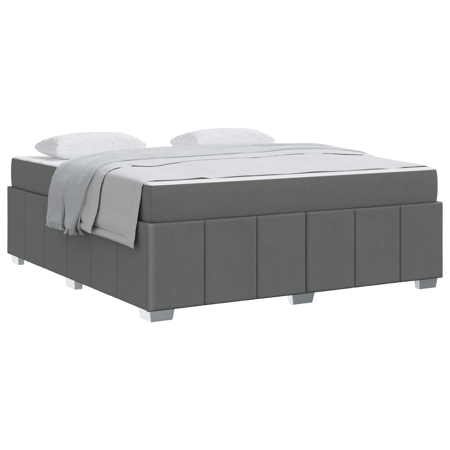 Bedframe met matras Donkergrijs 180 x 200 cm Stof is nu te koop bij PeponiXL, paradijselijk wonen!