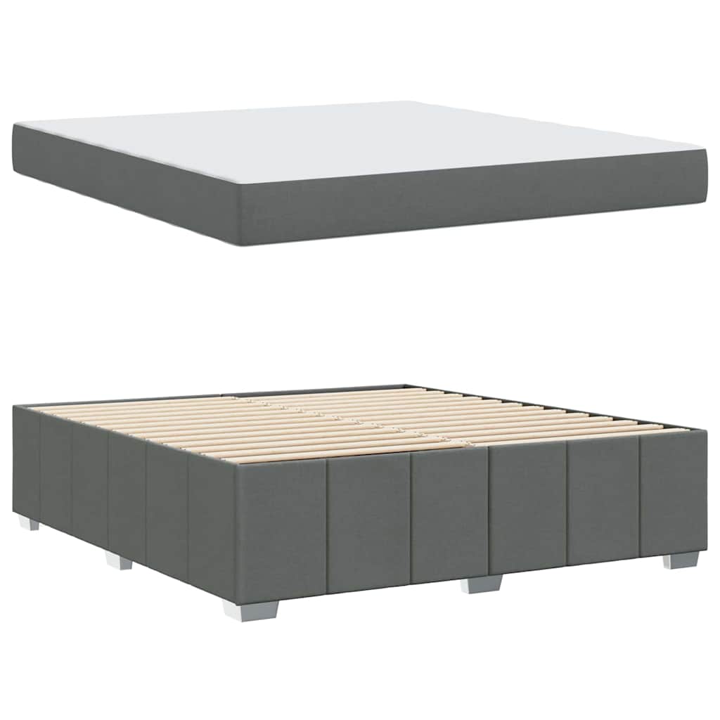 Bedframe met matras Donkergrijs 180 x 200 cm Stof is nu te koop bij PeponiXL, paradijselijk wonen!