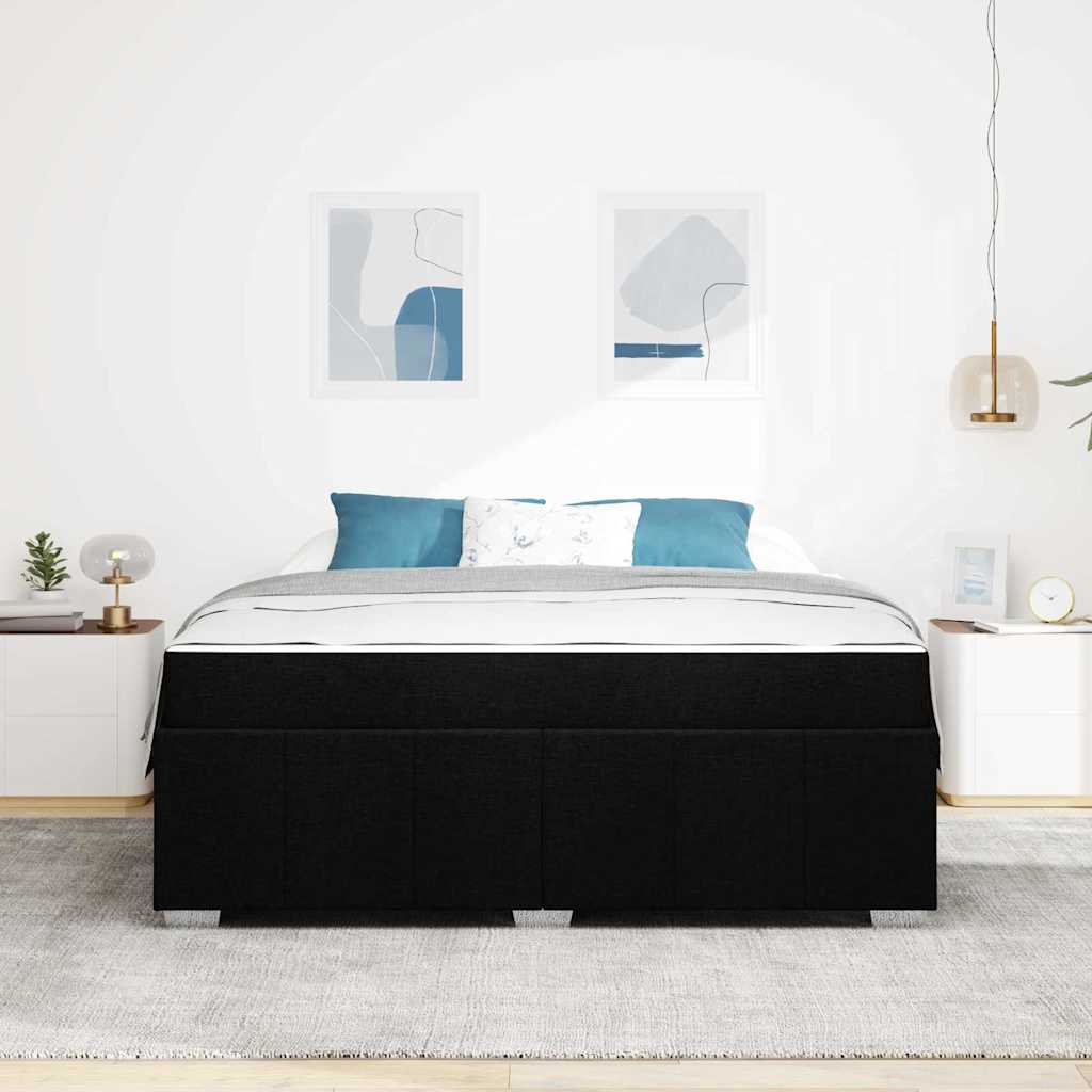 Bedframe met matras Zwart 180 x 200 cm Stof is nu te koop bij PeponiXL, paradijselijk wonen!