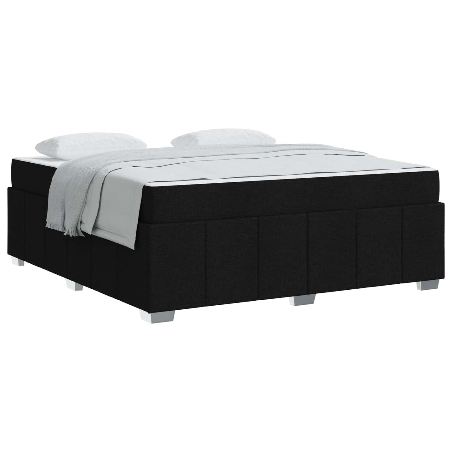 Bedframe met matras Zwart 180 x 200 cm Stof is nu te koop bij PeponiXL, paradijselijk wonen!