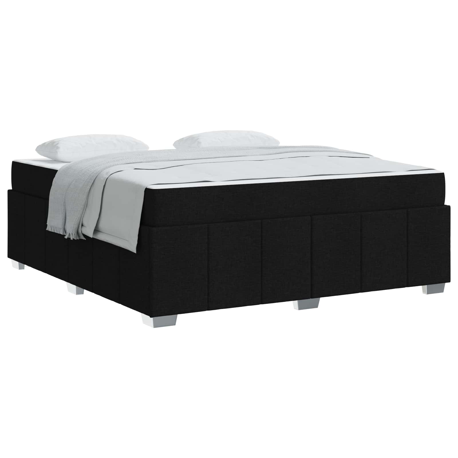 Bedframe met matras Zwart 180 x 200 cm Stof is nu te koop bij PeponiXL, paradijselijk wonen!