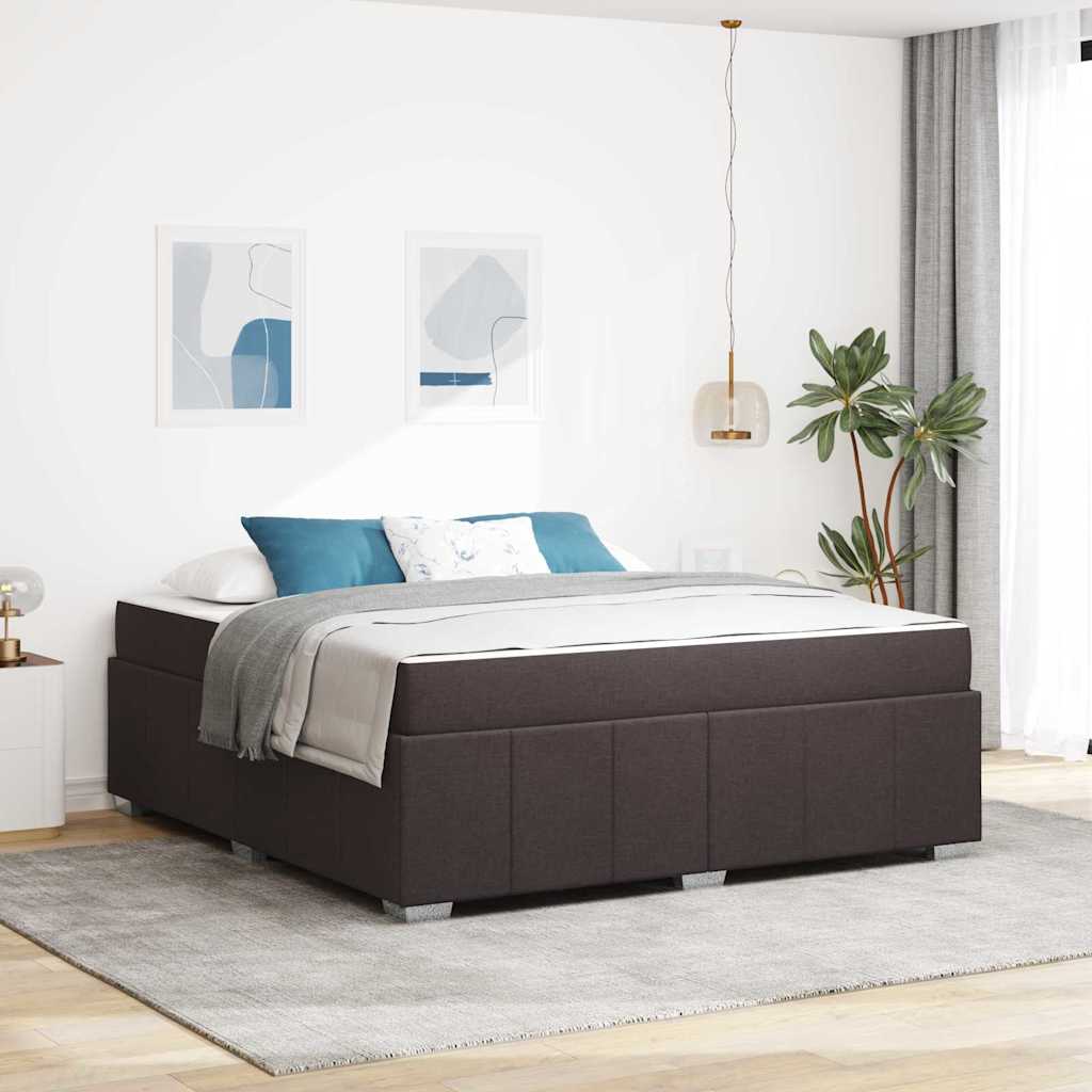 Bedframe met matras Donkerbruin 180 x 200 cm Stof is nu te koop bij PeponiXL, paradijselijk wonen!