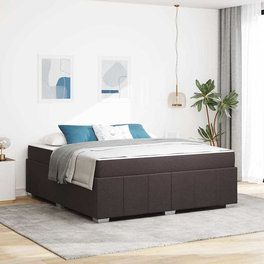 Bedframe met matras Donkerbruin 180 x 200 cm Stof is nu te koop bij PeponiXL, paradijselijk wonen!
