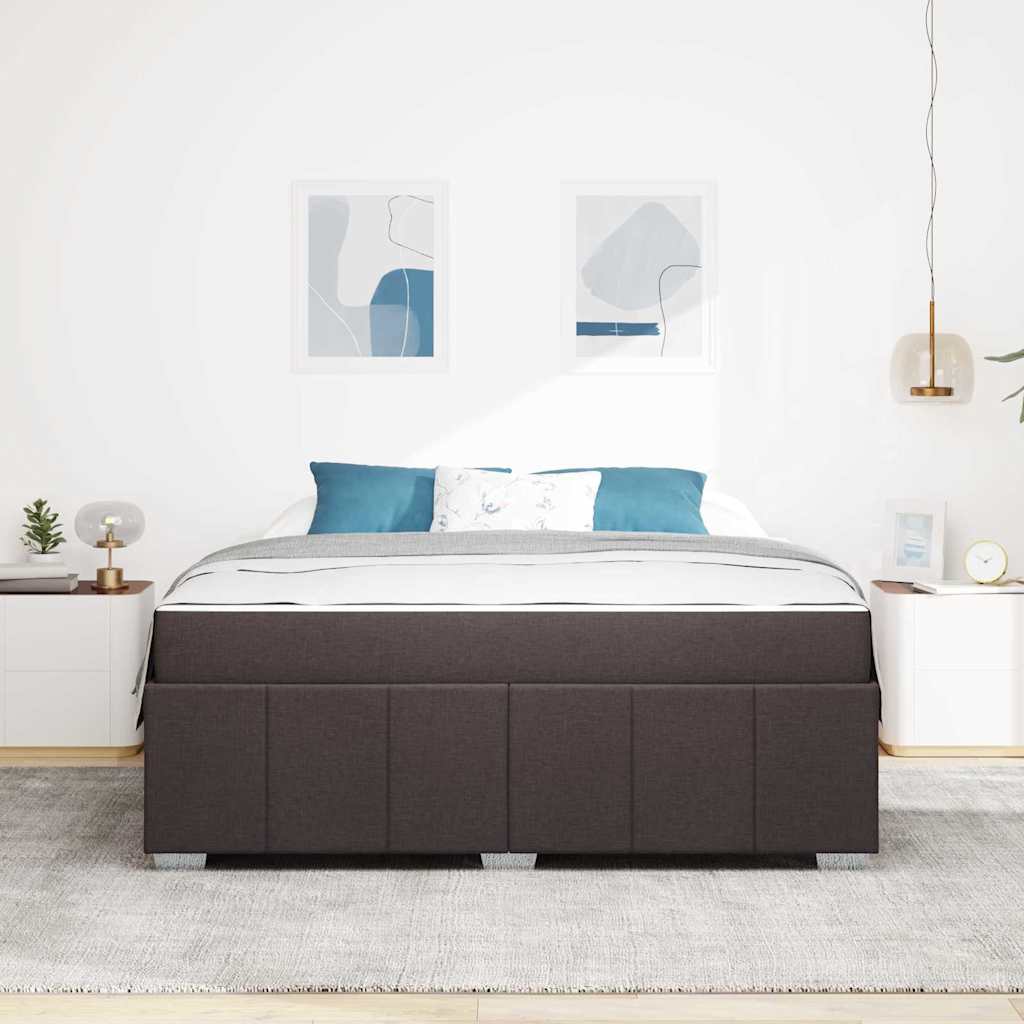 Bedframe met matras Donkerbruin 180 x 200 cm Stof is nu te koop bij PeponiXL, paradijselijk wonen!