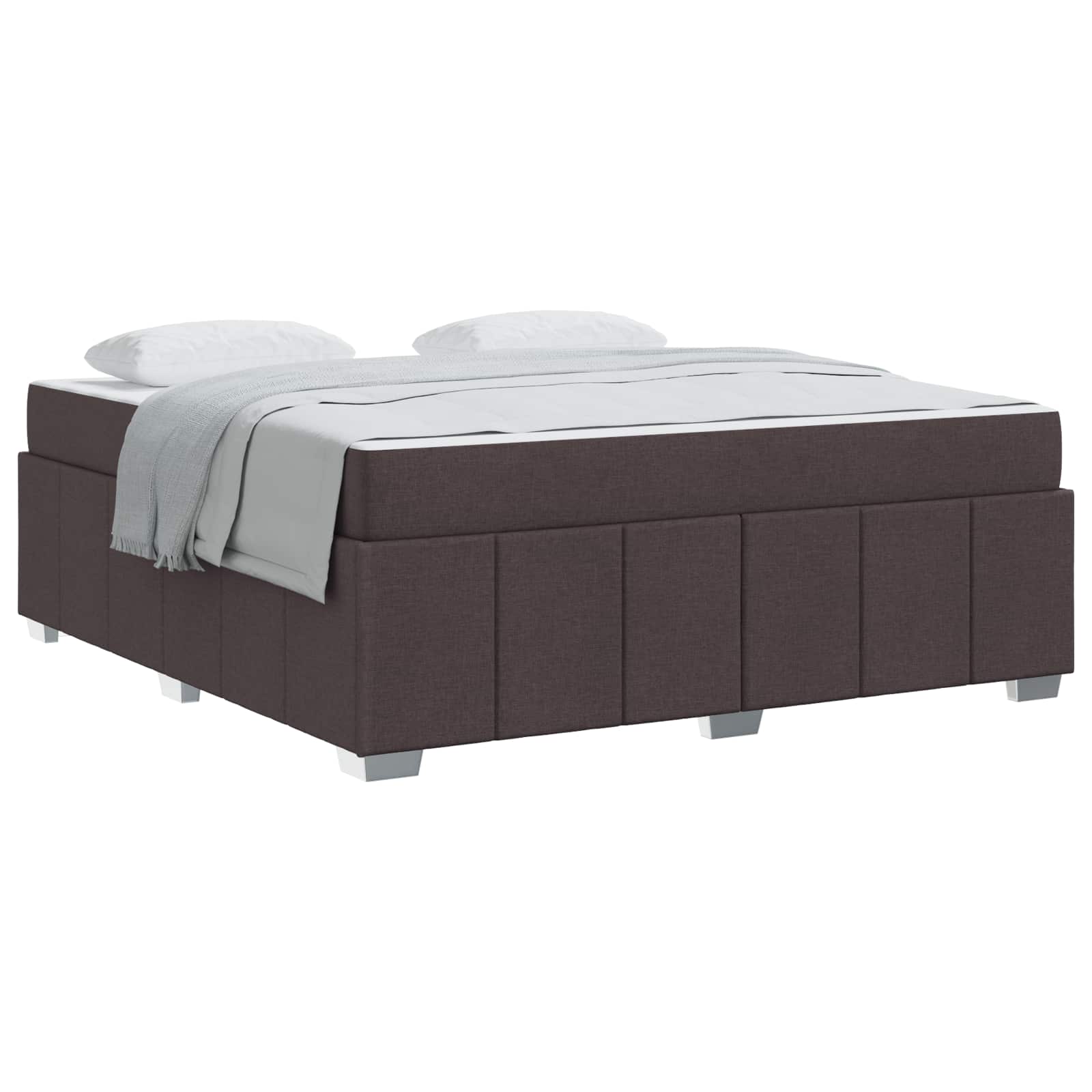 Bedframe met matras Donkerbruin 180 x 200 cm Stof is nu te koop bij PeponiXL, paradijselijk wonen!