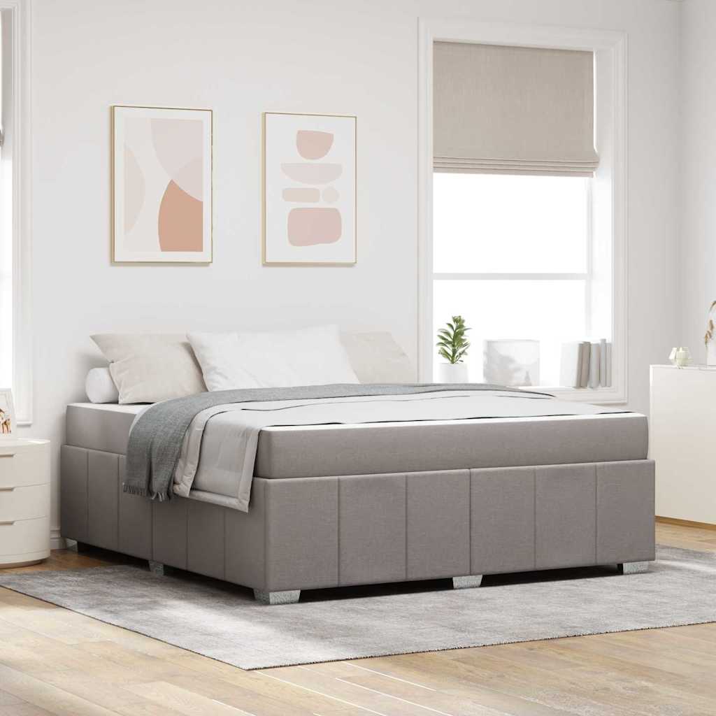 Bedframe met matras Taupe 180 x 200 cm Stof is nu te koop bij PeponiXL, paradijselijk wonen!