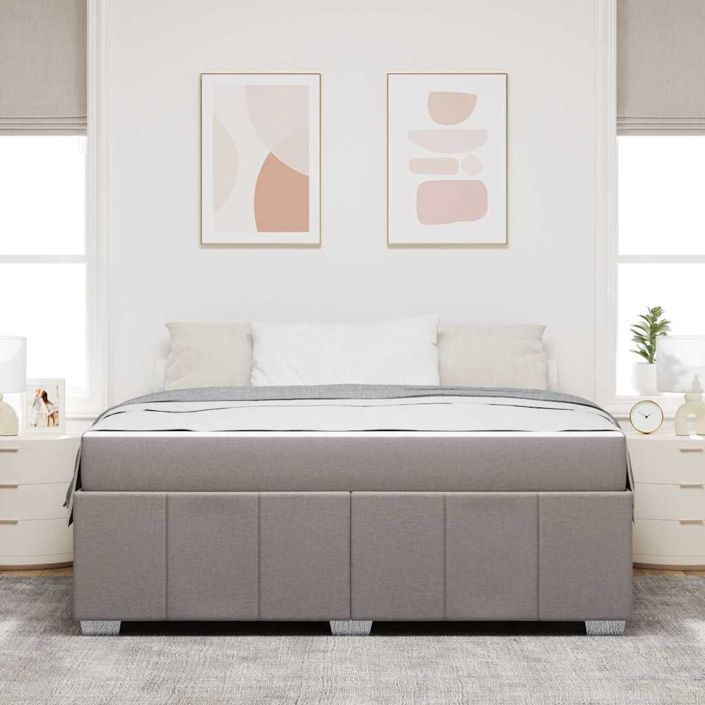 Bedframe met matras Taupe 180 x 200 cm Stof is nu te koop bij PeponiXL, paradijselijk wonen!