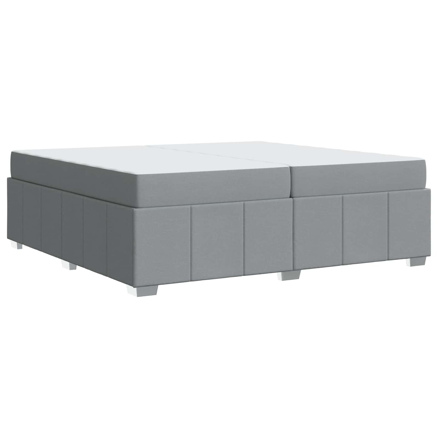 Bedframe met matras Lichtgrijs 200 x 200 cm Stof is nu te koop bij PeponiXL, paradijselijk wonen!