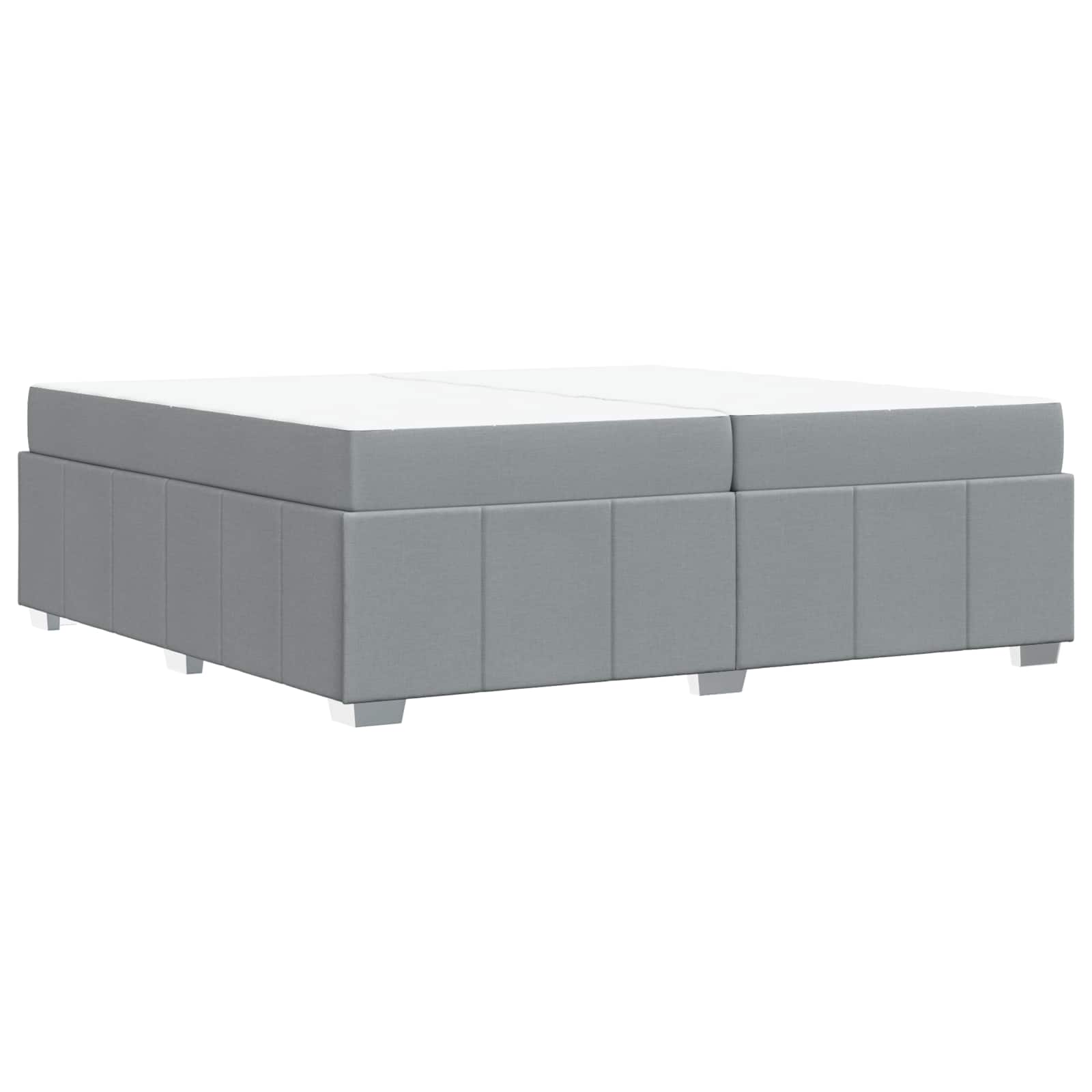 Bedframe met matras Lichtgrijs 200 x 200 cm Stof is nu te koop bij PeponiXL, paradijselijk wonen!