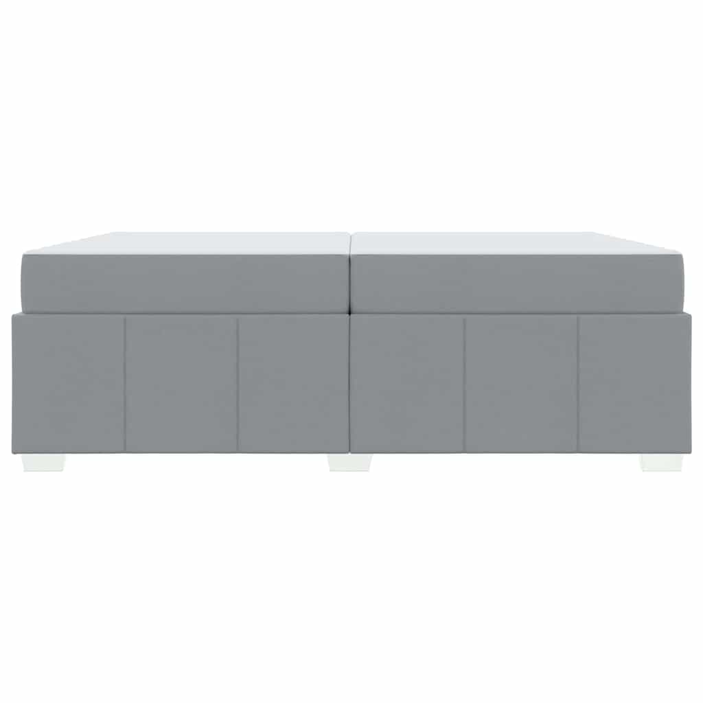 Bedframe met matras Lichtgrijs 200 x 200 cm Stof is nu te koop bij PeponiXL, paradijselijk wonen!