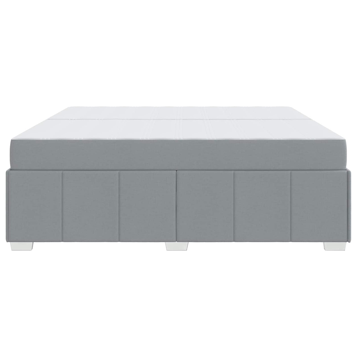 Bedframe met matras Lichtgrijs 200 x 200 cm Stof is nu te koop bij PeponiXL, paradijselijk wonen!