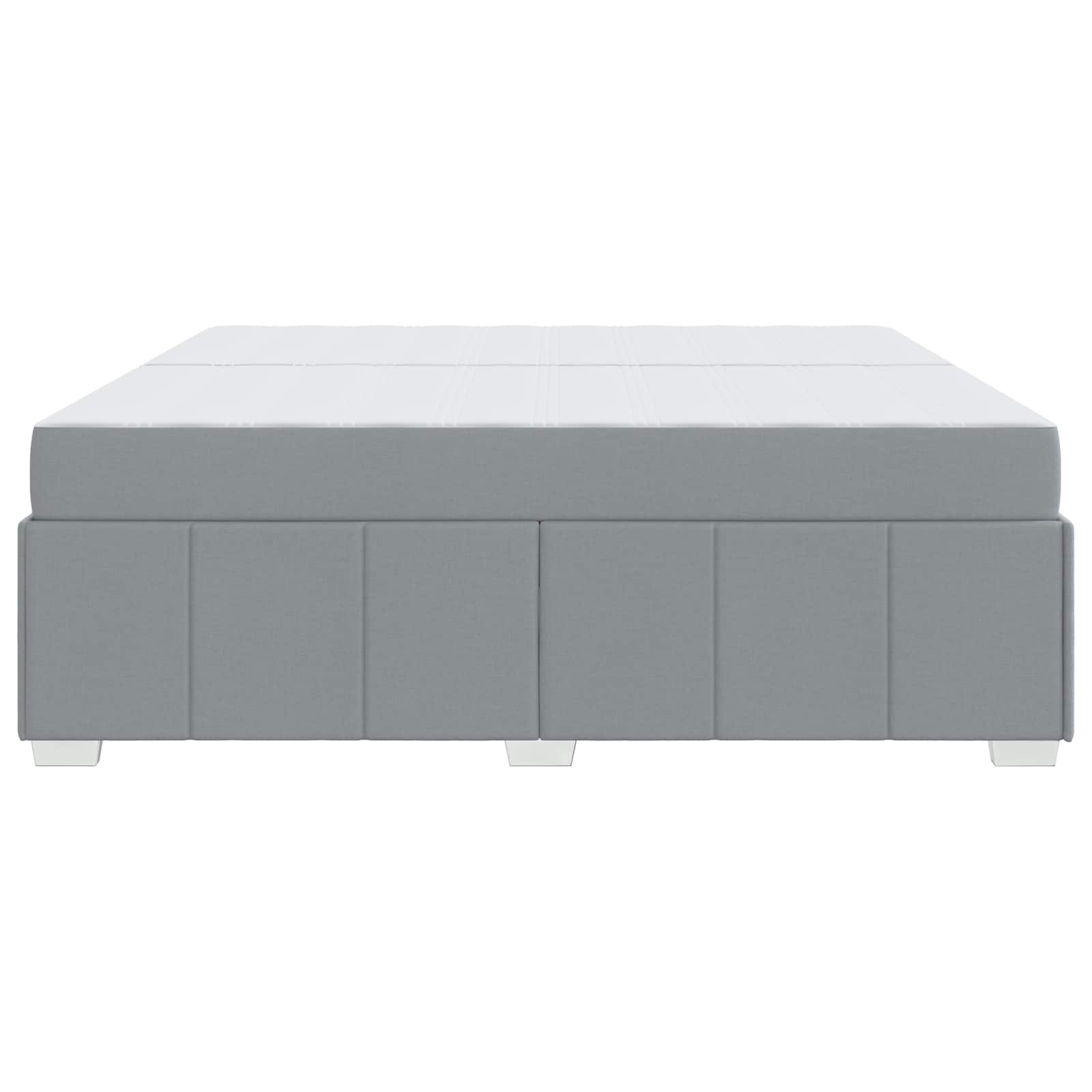 Bedframe met matras Lichtgrijs 200 x 200 cm Stof is nu te koop bij PeponiXL, paradijselijk wonen!