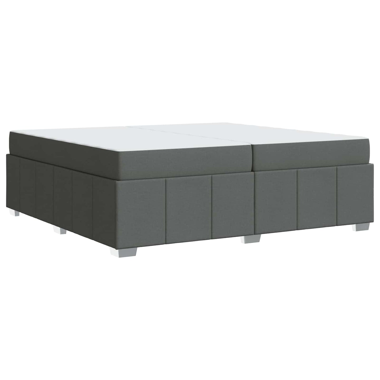 Bedframe met matras Donkergrijs 200 x 200 cm Stof is nu te koop bij PeponiXL, paradijselijk wonen!