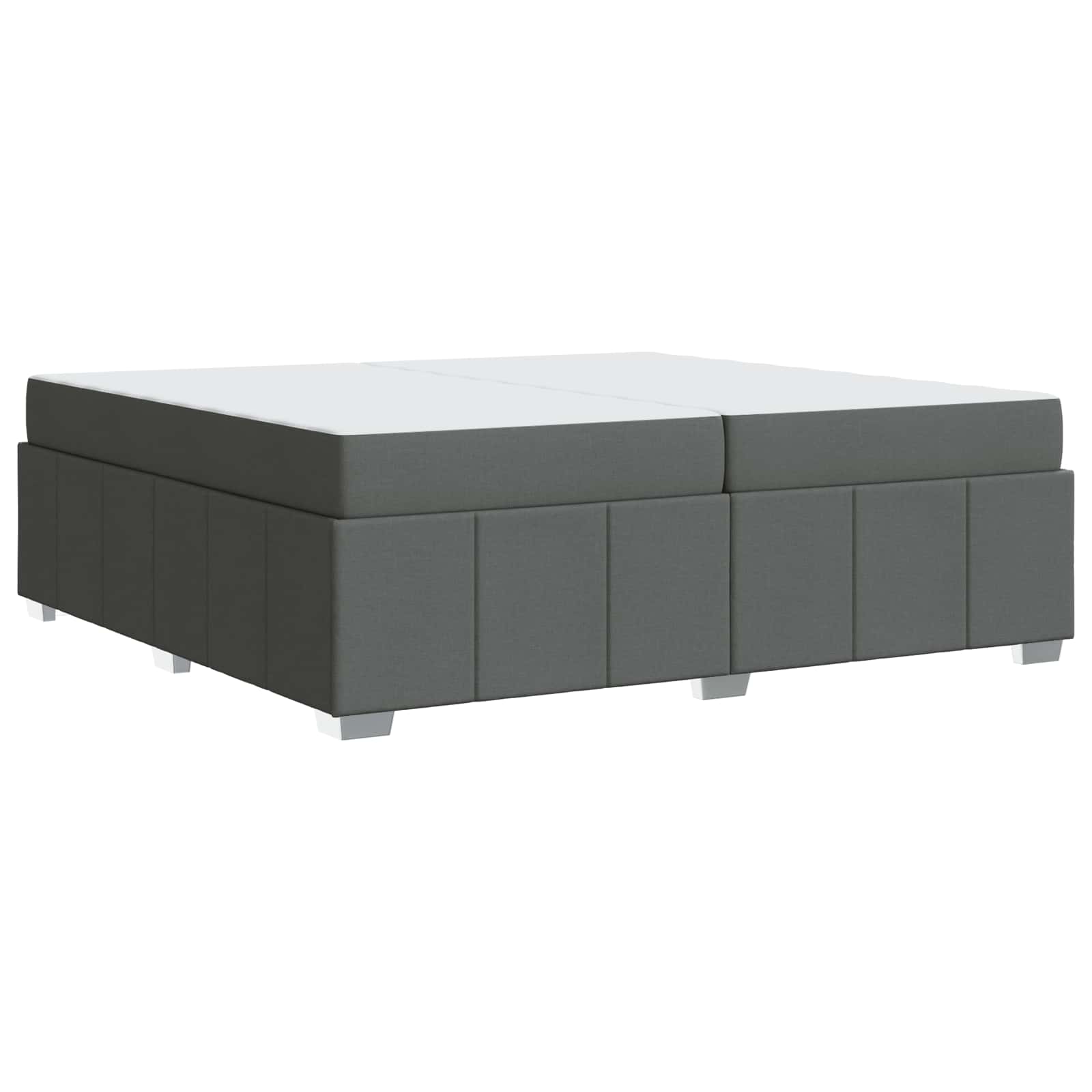 Bedframe met matras Donkergrijs 200 x 200 cm Stof is nu te koop bij PeponiXL, paradijselijk wonen!