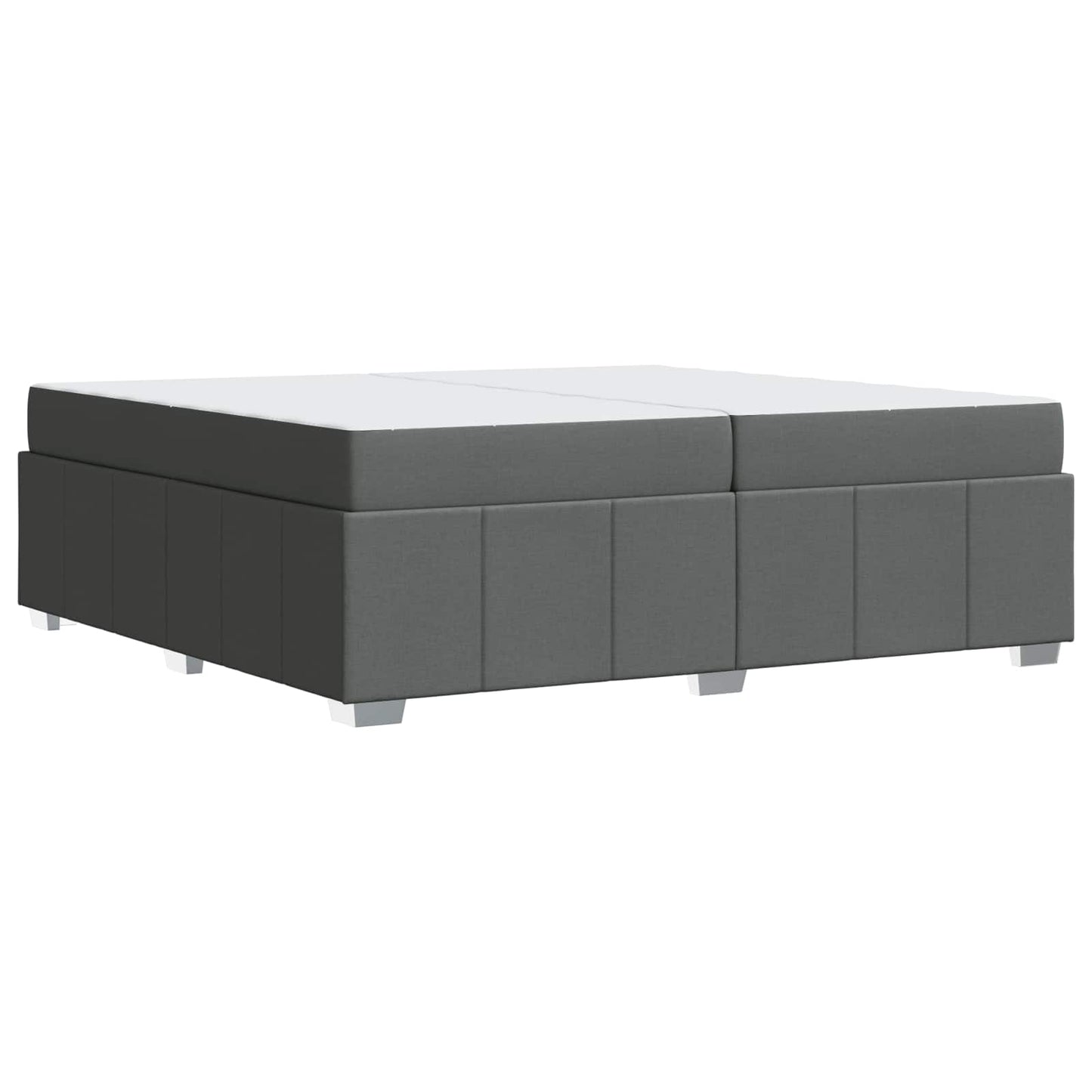 Bedframe met matras Donkergrijs 200 x 200 cm Stof is nu te koop bij PeponiXL, paradijselijk wonen!