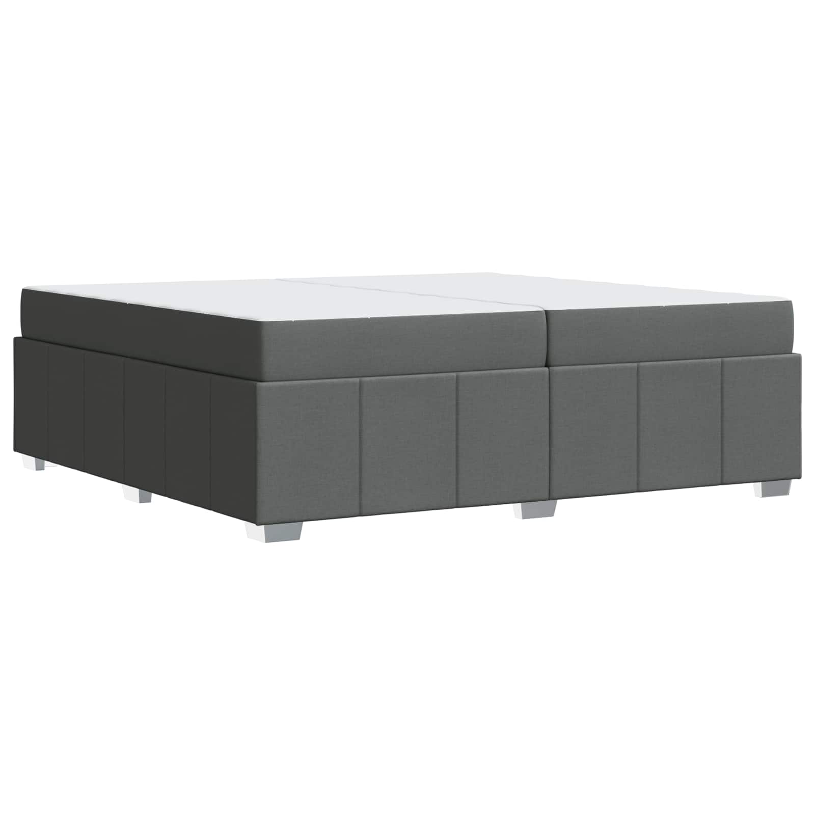 Bedframe met matras Donkergrijs 200 x 200 cm Stof is nu te koop bij PeponiXL, paradijselijk wonen!
