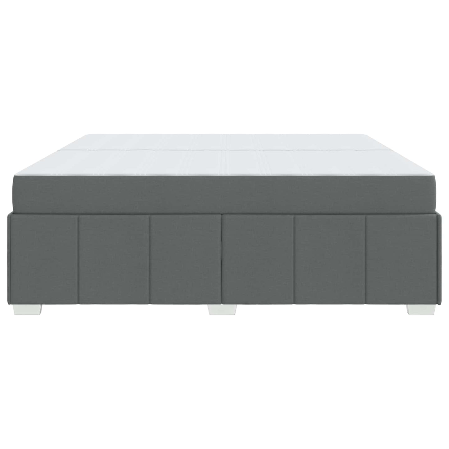 Bedframe met matras Donkergrijs 200 x 200 cm Stof is nu te koop bij PeponiXL, paradijselijk wonen!