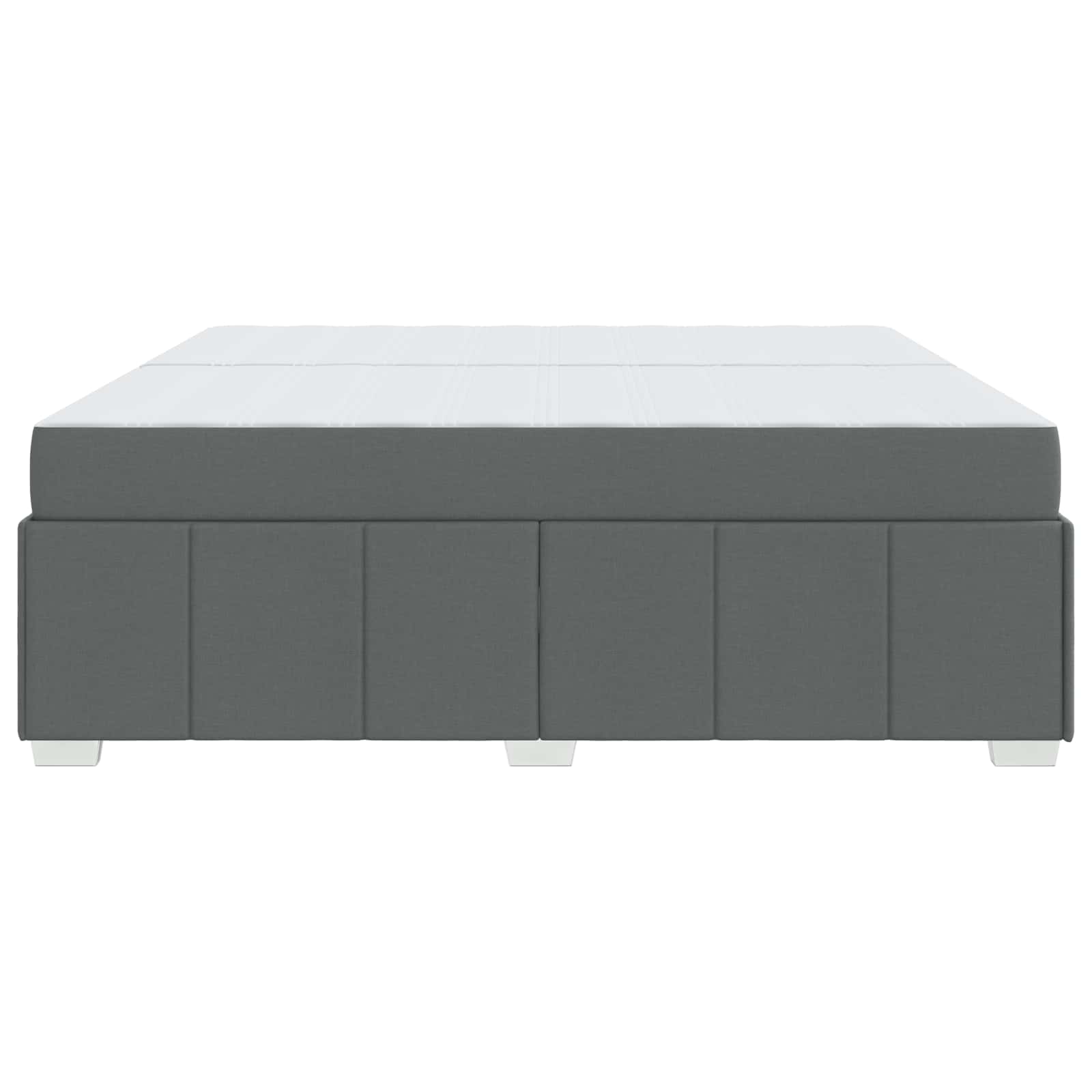 Bedframe met matras Donkergrijs 200 x 200 cm Stof is nu te koop bij PeponiXL, paradijselijk wonen!
