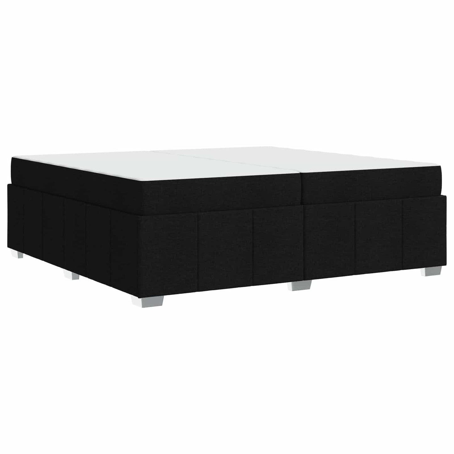 Bedframe met matras Zwart 200 x 200 cm Stof is nu te koop bij PeponiXL, paradijselijk wonen!