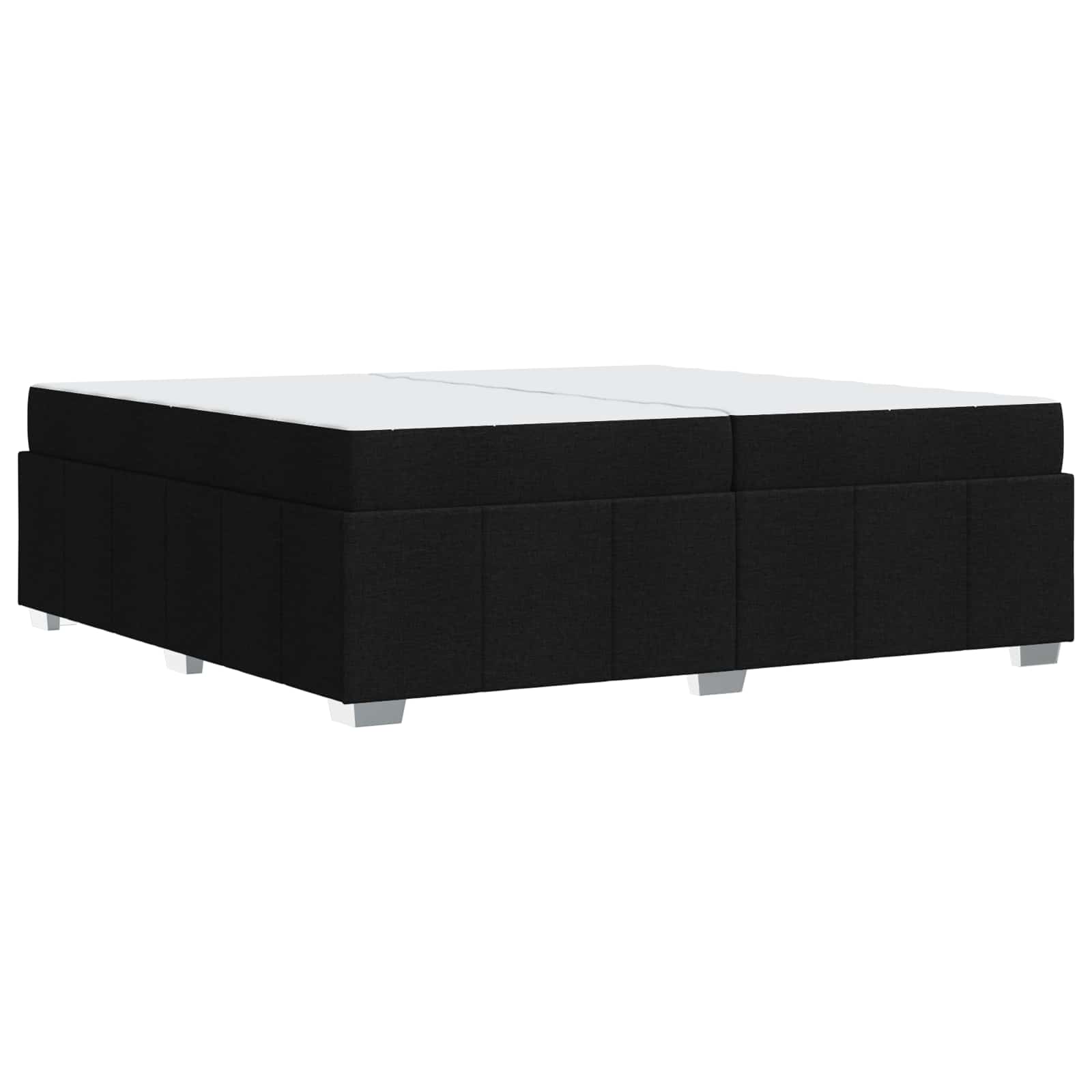 Bedframe met matras Zwart 200 x 200 cm Stof is nu te koop bij PeponiXL, paradijselijk wonen!