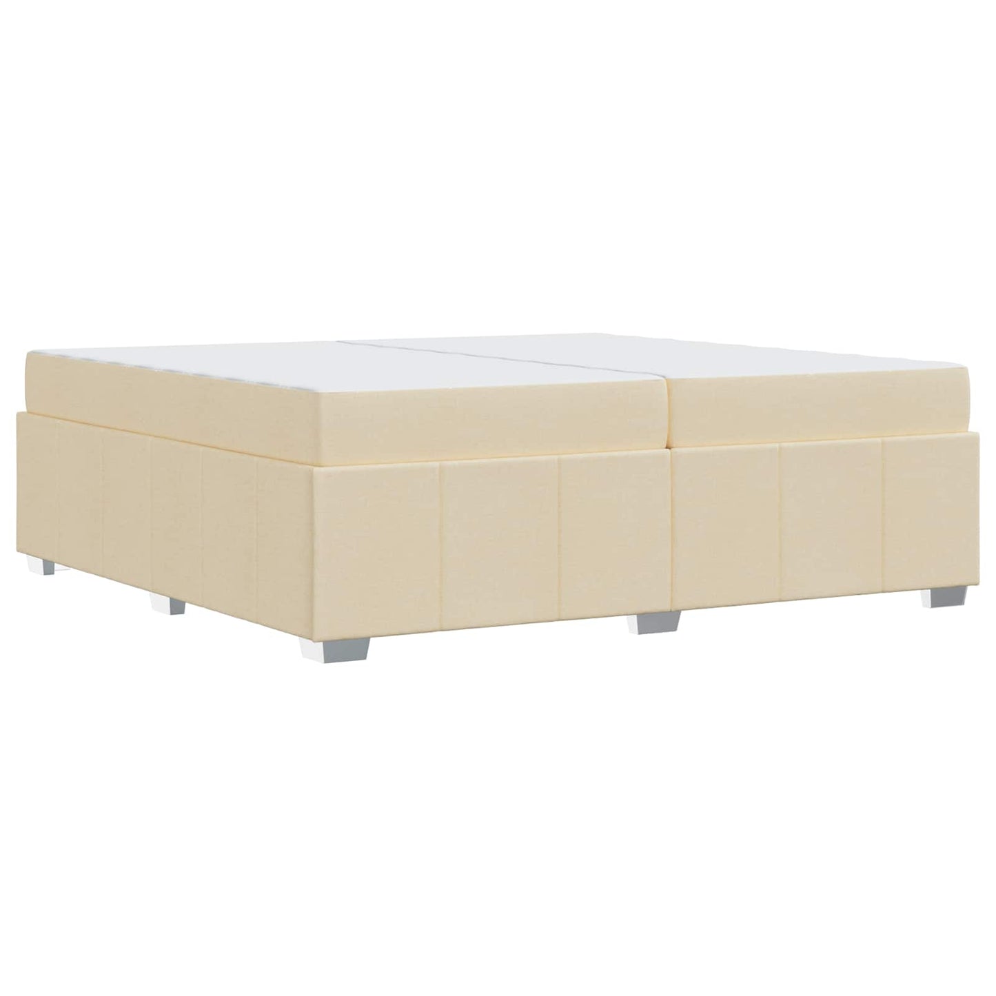 Bedframe met matras Crème 200 x 200 cm Stof is nu te koop bij PeponiXL, paradijselijk wonen!