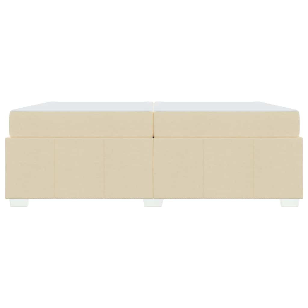 Bedframe met matras Crème 200 x 200 cm Stof is nu te koop bij PeponiXL, paradijselijk wonen!