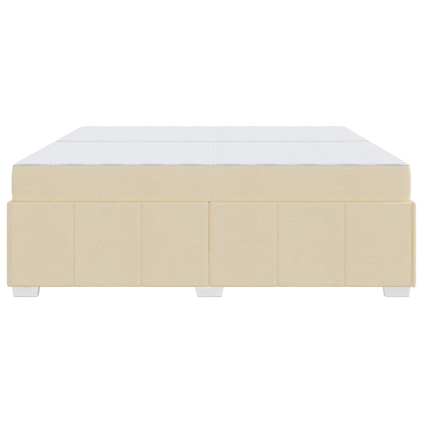 Bedframe met matras Crème 200 x 200 cm Stof is nu te koop bij PeponiXL, paradijselijk wonen!