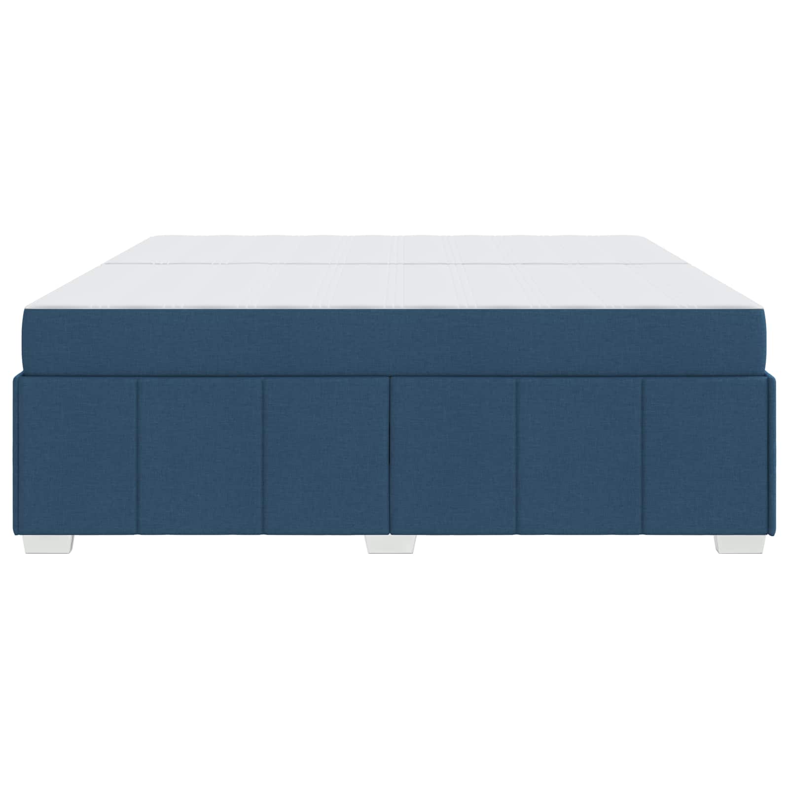 Bedframe met matras Blauw 200 x 200 cm Stof is nu te koop bij PeponiXL, paradijselijk wonen!