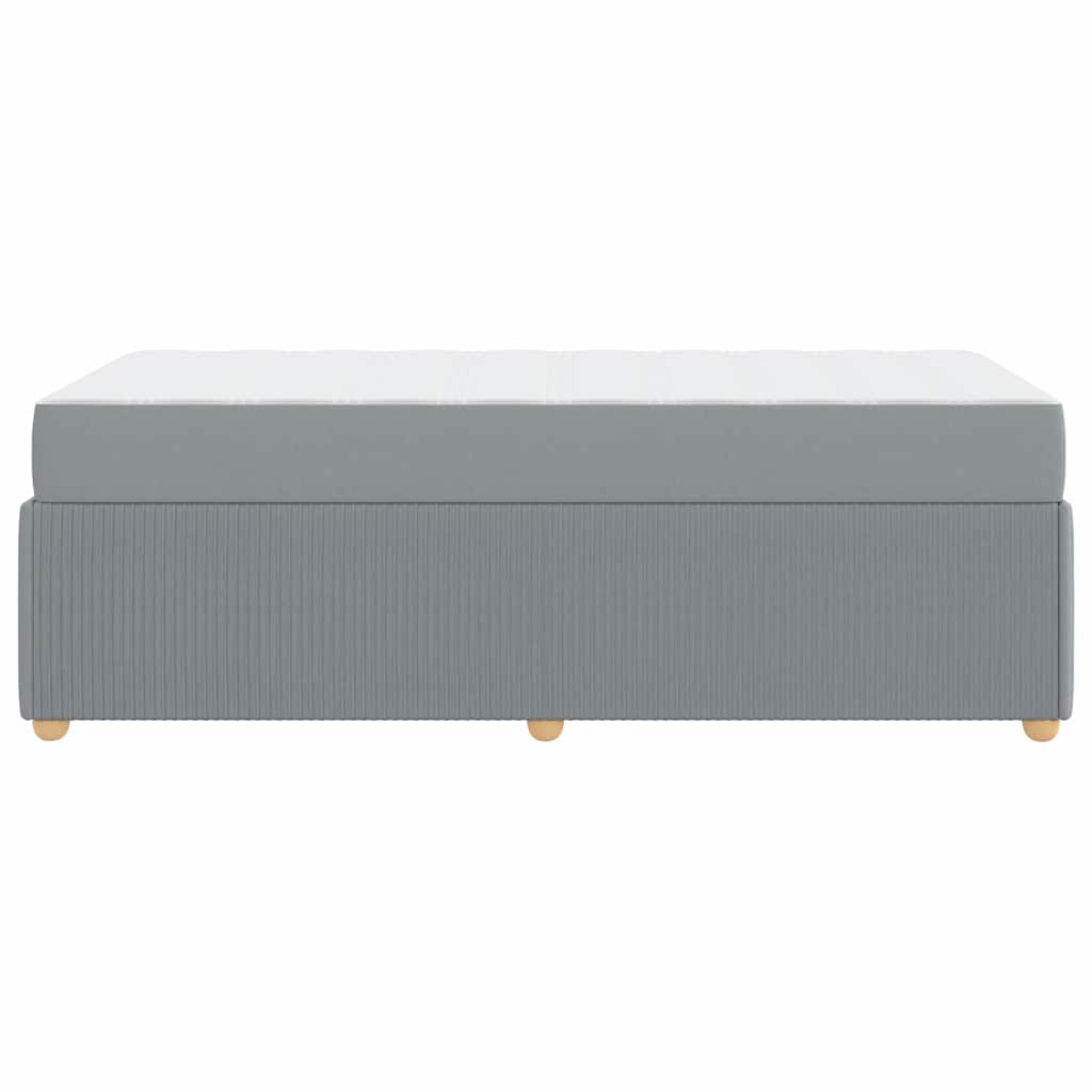 Bedframe met matras Lichtgrijs 80 x 200 cm Stof is nu te koop bij PeponiXL, paradijselijk wonen!
