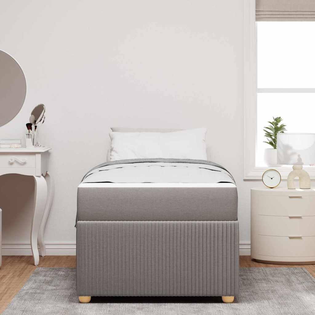 Bedframe met matras Taupe 80 x 200 cm Stof is nu te koop bij PeponiXL, paradijselijk wonen!