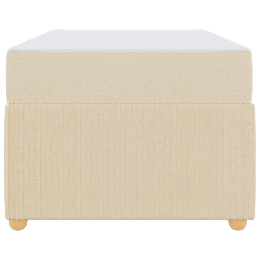 Bedframe met matras Crème 80 x 200 cm Stof is nu te koop bij PeponiXL, paradijselijk wonen!