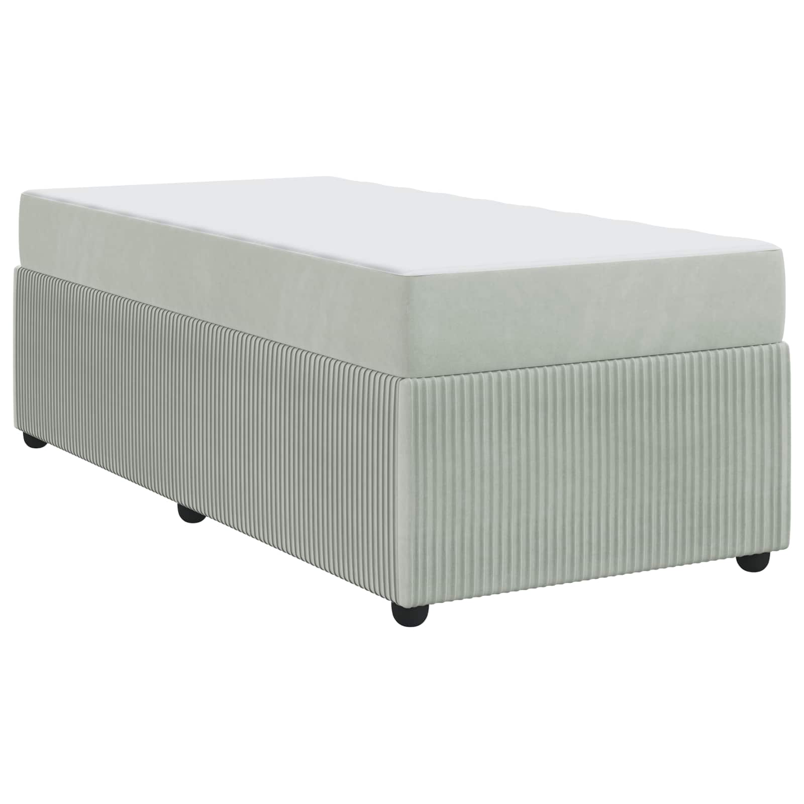 Bedframe met matras Lichtgrijs 80 x 200 cm Stof is nu te koop bij PeponiXL, paradijselijk wonen!