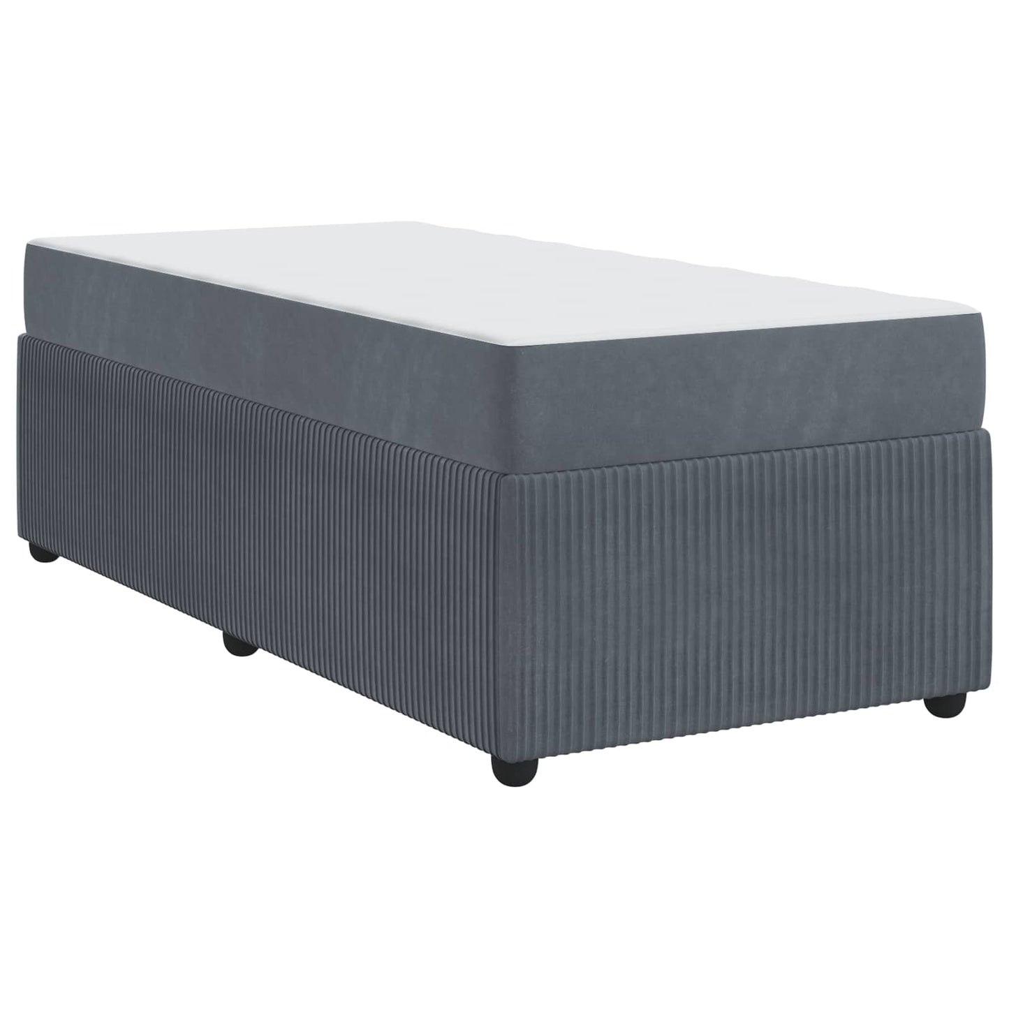 Bedframe met matras Donkergrijs 80 x 200 cm Stof is nu te koop bij PeponiXL, paradijselijk wonen!