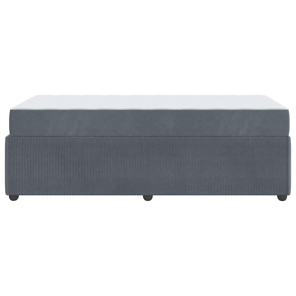 Bedframe met matras Donkergrijs 80 x 200 cm Stof is nu te koop bij PeponiXL, paradijselijk wonen!