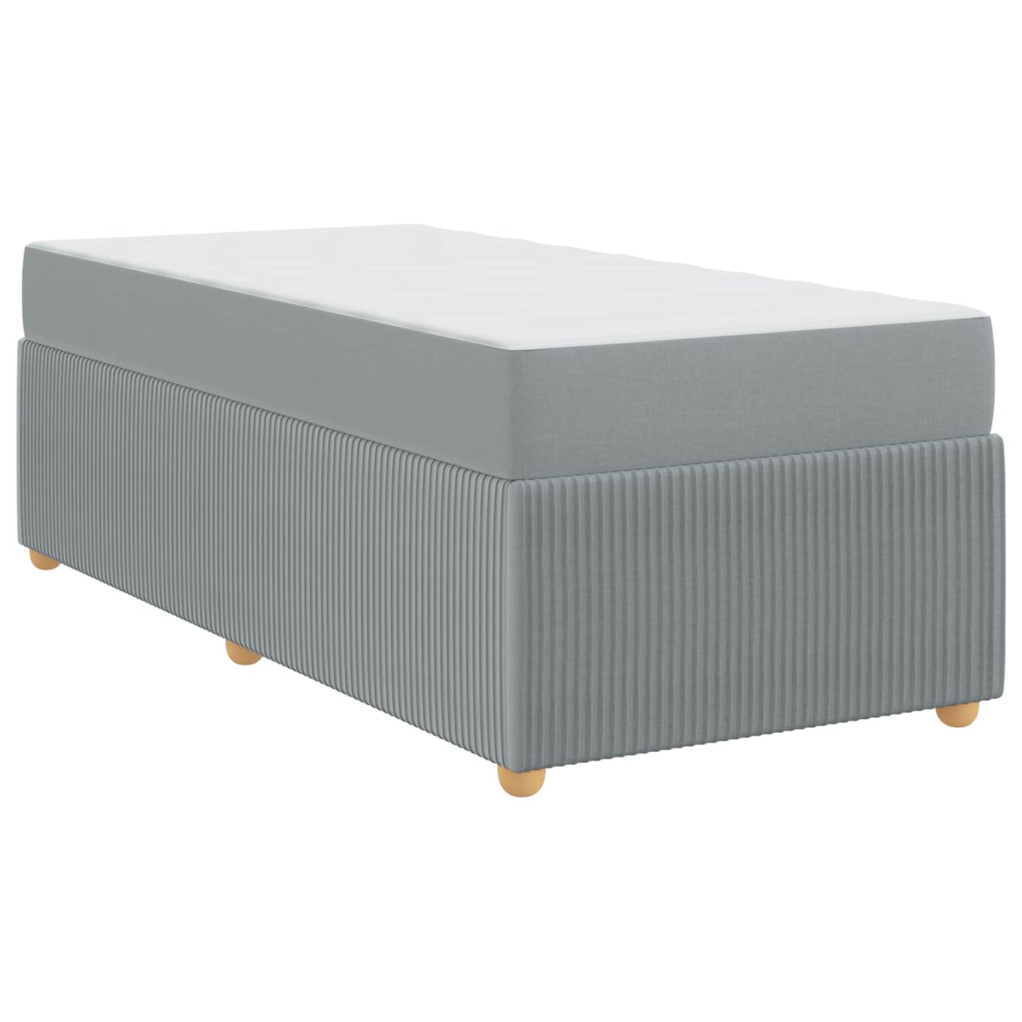 Bedframe met matras Lichtgrijs 90 x 190 cm Stof is nu te koop bij PeponiXL, paradijselijk wonen!
