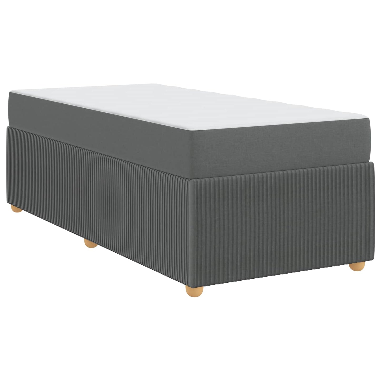 Bedframe met matras Donkergrijs 90 x 190 cm Stof is nu te koop bij PeponiXL, paradijselijk wonen!